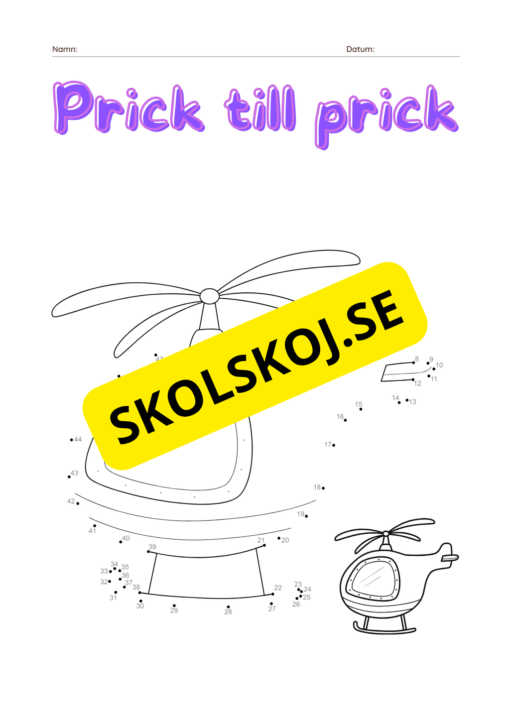 Prick till prick bilder