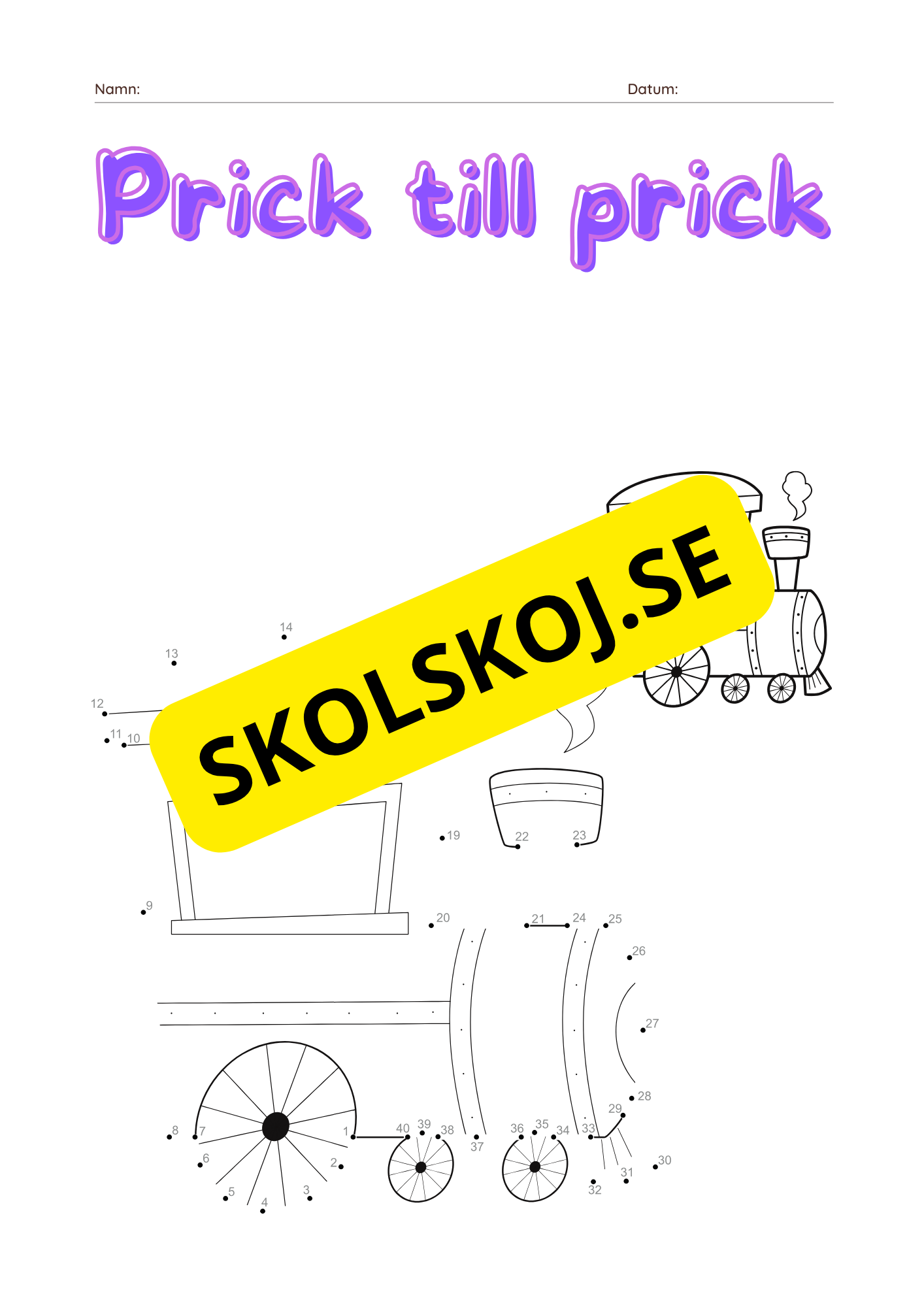 Prick till prick bilder