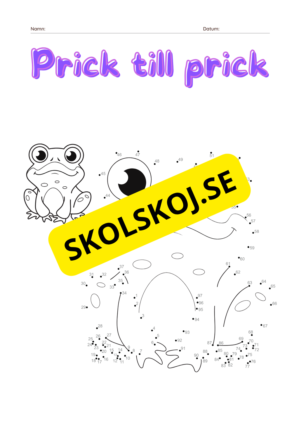 Prick till prick bilder