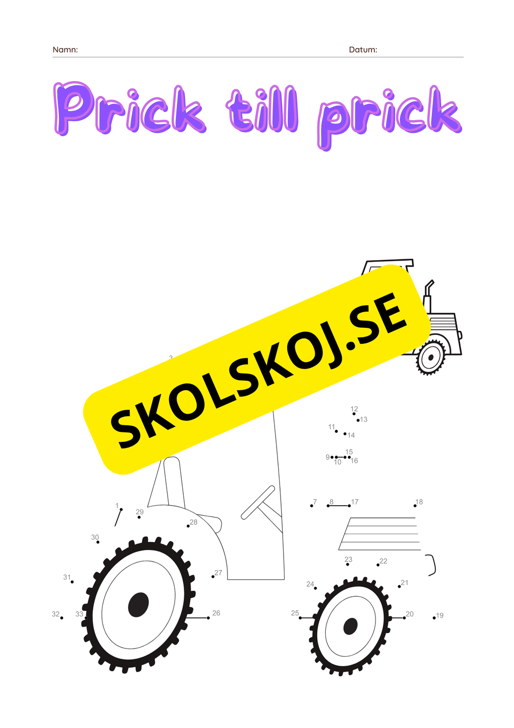 Prick till prick bilder