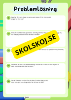 Problemlösning - Årskurs 4 - Addiion och subtraktion