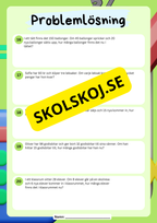 Problemlösning - Årskurs 4 - Addiion och subtraktion