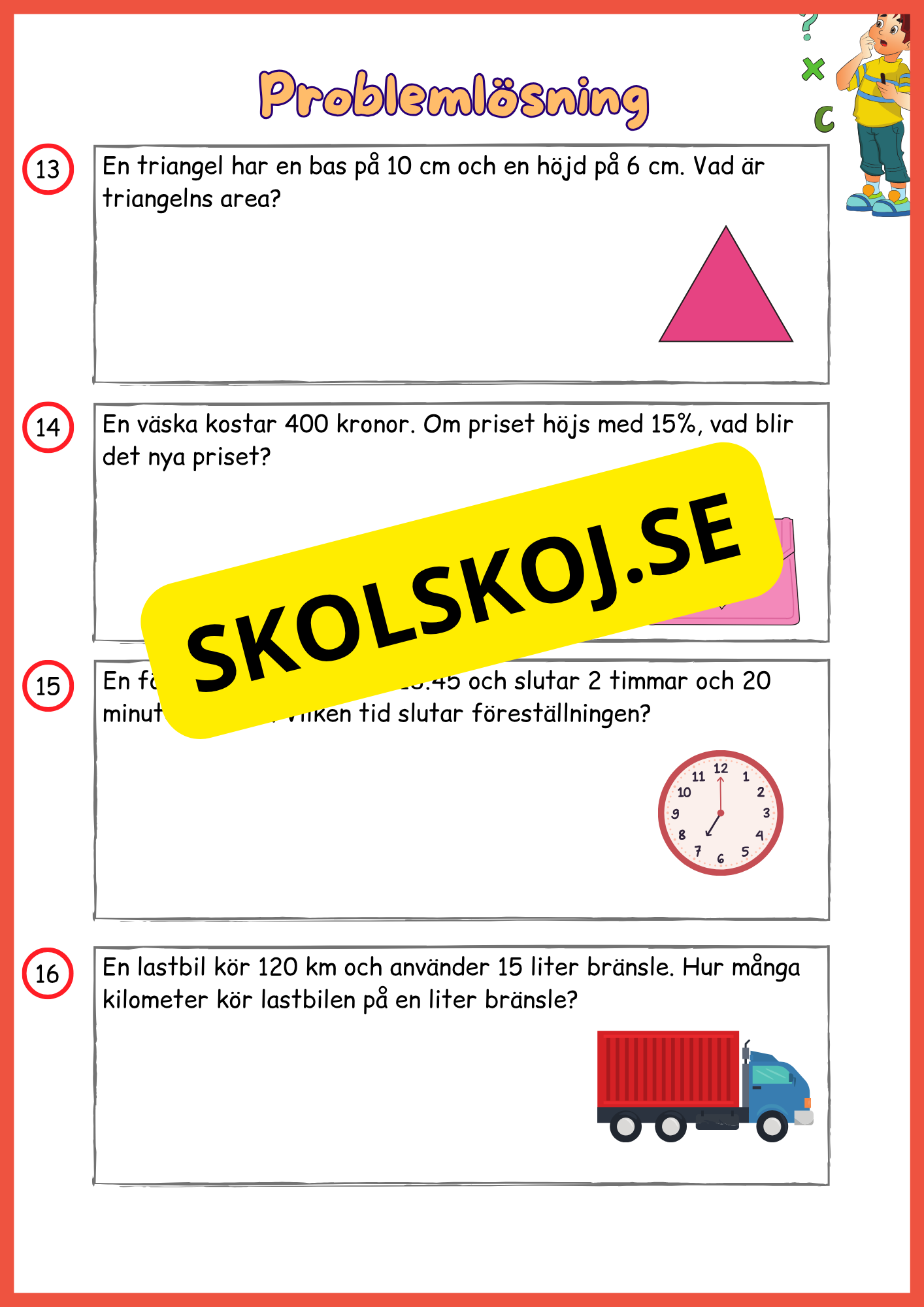 Problemlösning - Årskurs 6