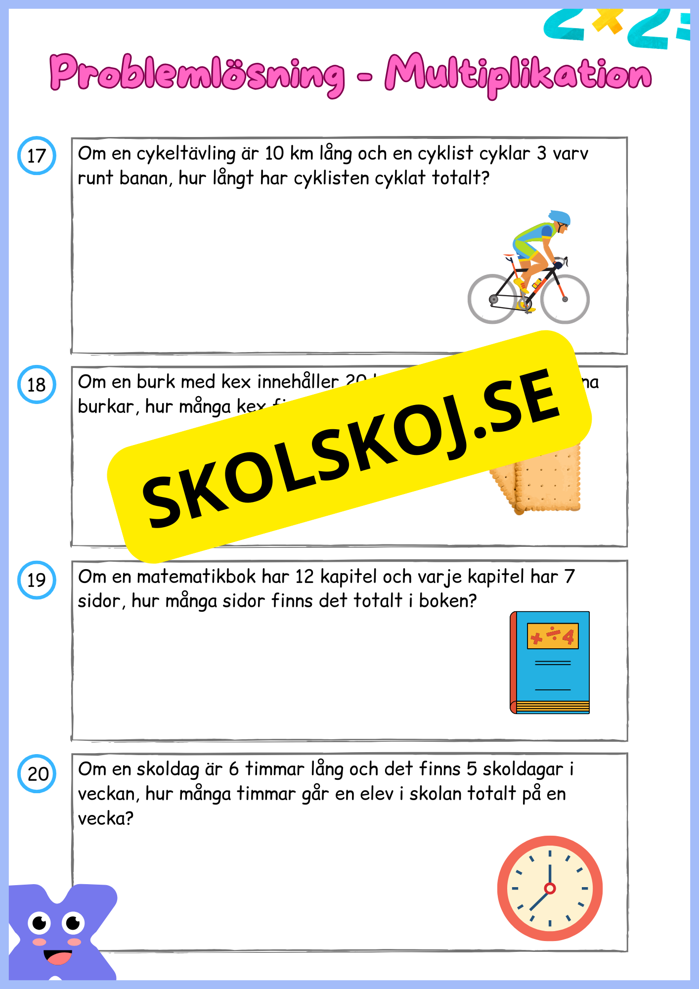 Problemlösning - Multiplikation - Årskurs 3 - 4