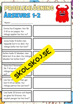 Problemlösning addition och subtraktion åk 1 - 2