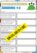 Problemlösning addition och subtraktion åk 1 - 2