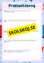 Problemlösning åk 4 - Blandade uppgifter