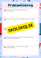 Problemlösning åk 4 - Blandade uppgifter