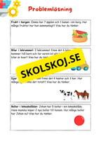 Problemlösning - Årskurs 1 - 2