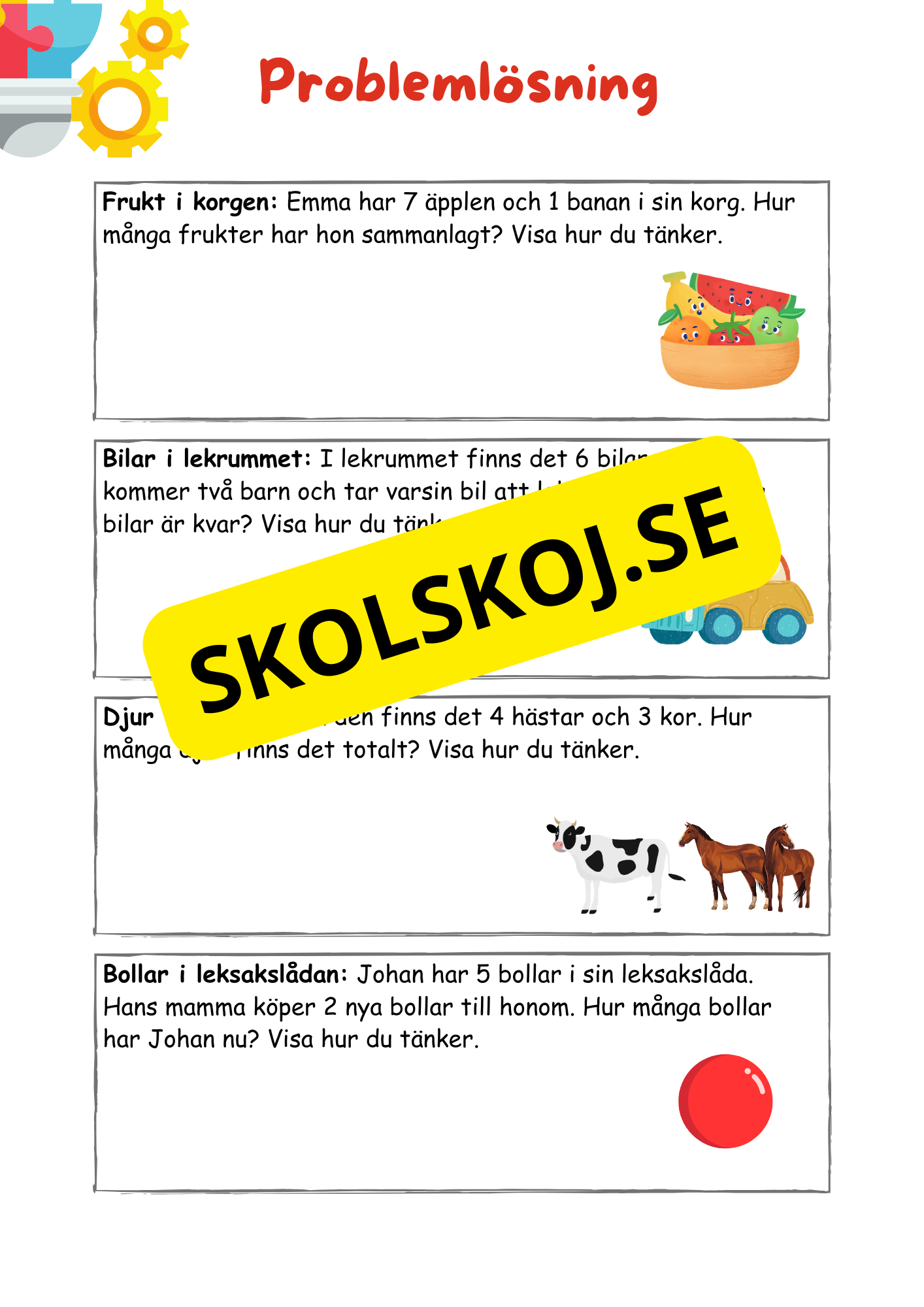 Problemlösning - Årskurs 1 - 2