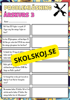 Problemlösningsuppgifter - årskurs 3 - Häfte