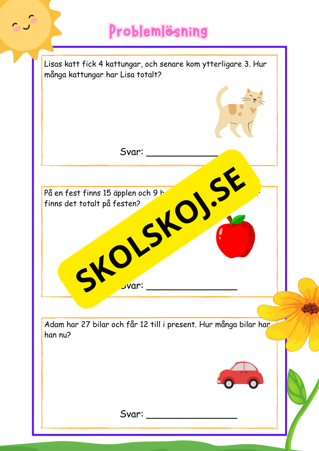 Problemlösnings årskurs 3 - Häfte
