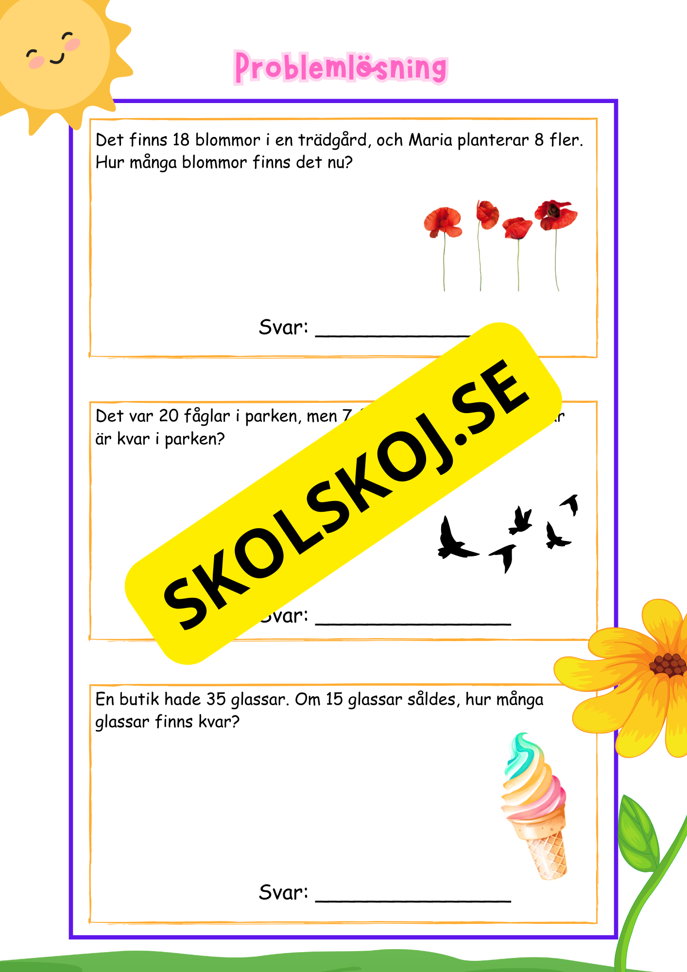 Problemlösnings årskurs 3 - Häfte