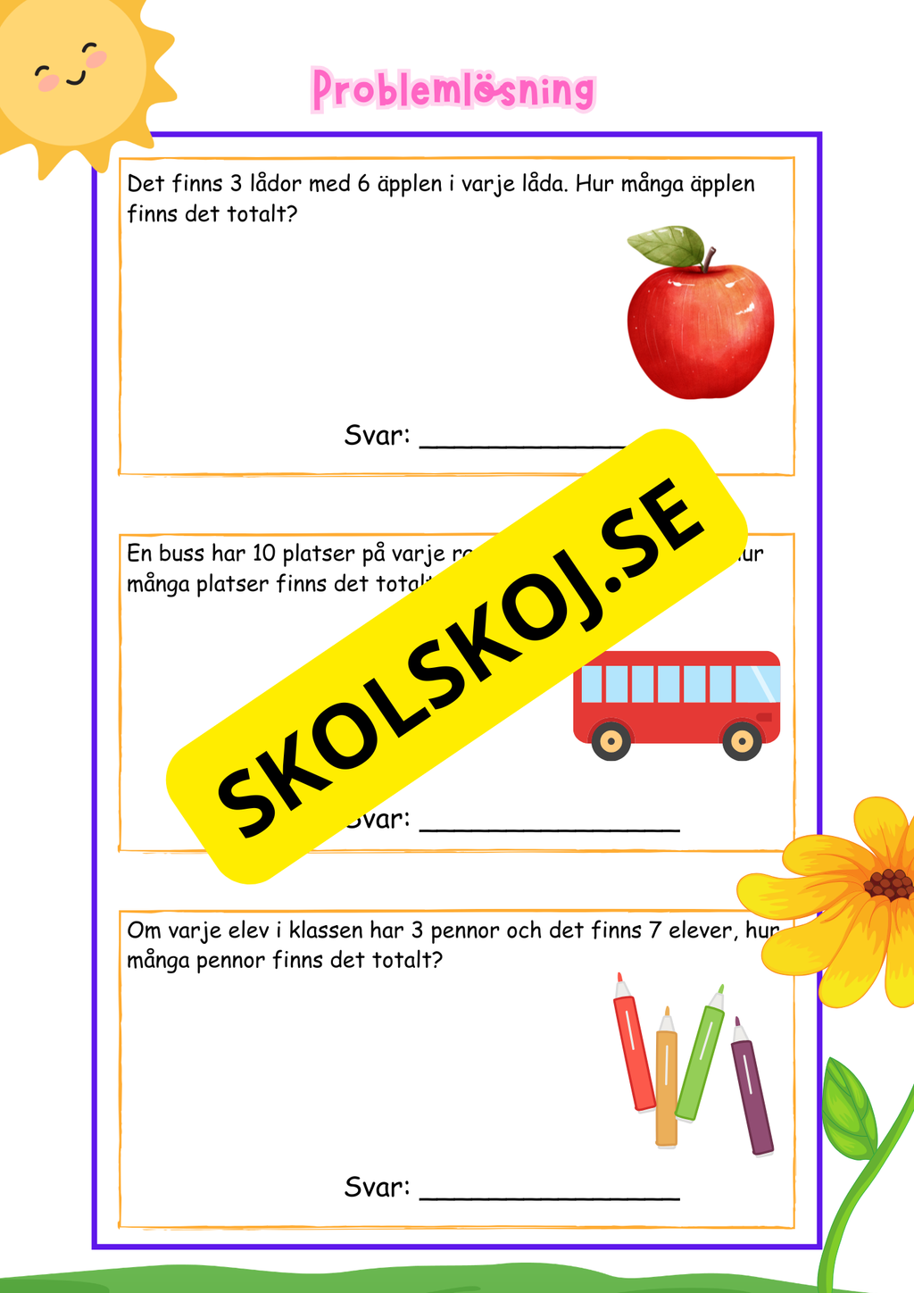 Problemlösnings årskurs 3 - Häfte