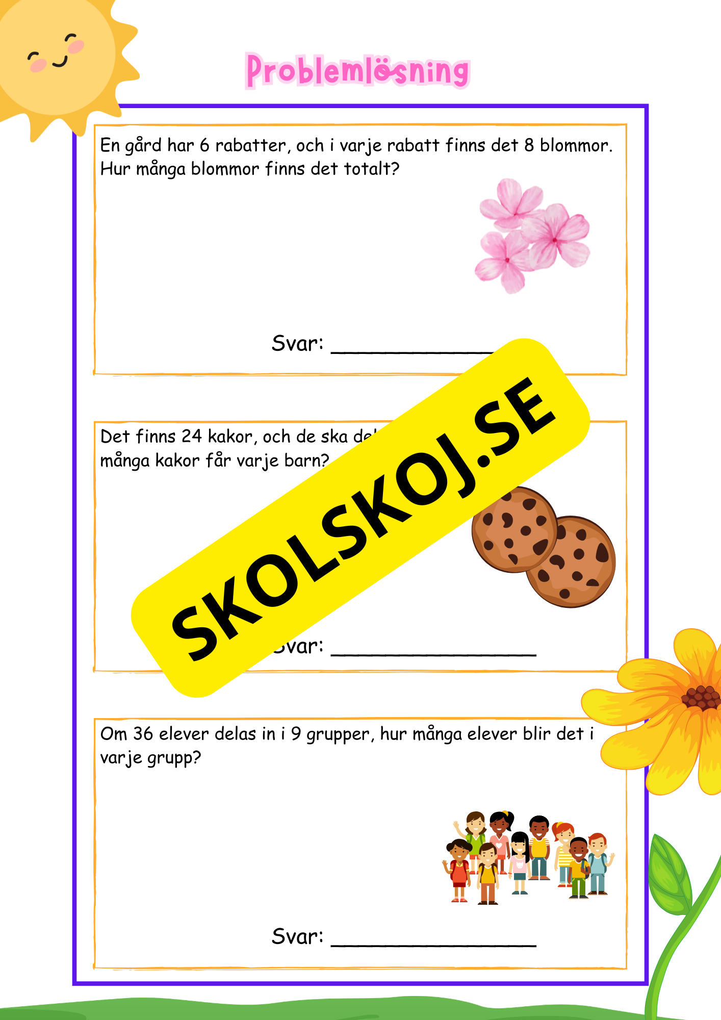 Problemlösnings årskurs 3 - Häfte