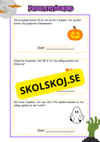 Problemlösning årskurs 2 - Halloween