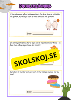 Problemlösning årskurs 2 - Halloween