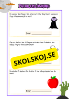 Problemlösning årskurs 2 - Halloween