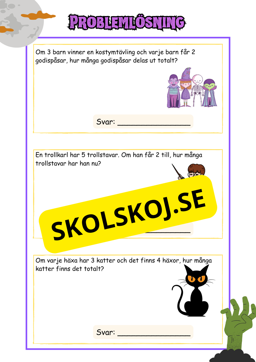 Problemlösning årskurs 2 - Halloween
