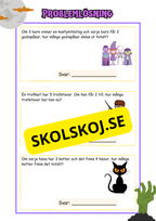Problemlösning årskurs 2 - Halloween