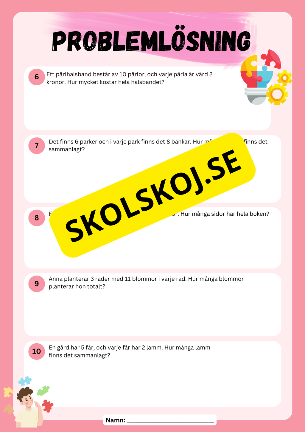 Problemlösning - Multiplikation - Årskurs 4