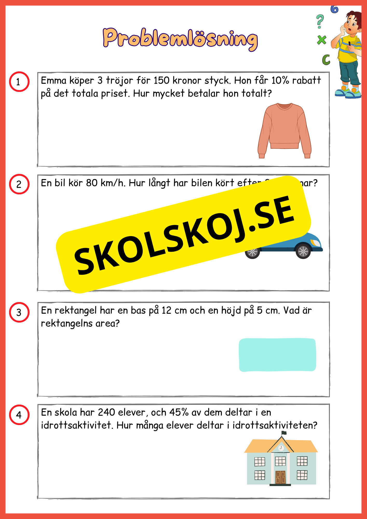 Problemlösnings - Årskurs 6