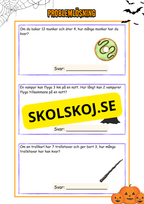 Problemlösnings årskurs 3 - Halloween
