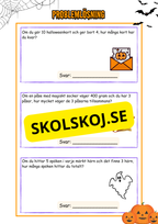 Problemlösnings årskurs 3 - Halloween