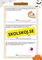 Problemlösnings årskurs 3 - Halloween