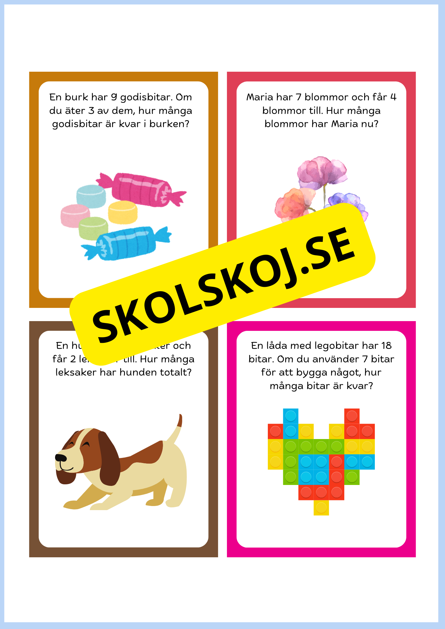 Problemlösningskort årskurs 1 - 2