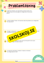 Problemlösningsuppgifter - Årskurs 4 - Häfte
