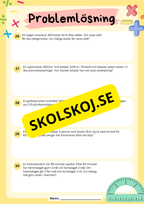 Problemlösningsuppgifter - Årskurs 4 - Häfte