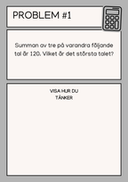 Problemlösningsuppgifter - Årskurs 6 - 7