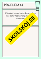 Problemlösningsuppgifter - Årskurs 6 - 7