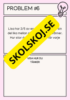 Problemlösningsuppgifter - Årskurs 6 - 7