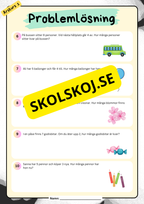 Problemlösningsuppgifter årskurs 1 - Addition och subtraktion