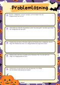 Problemlösningsuppgifter matematik - Halloween - Årskurs 3