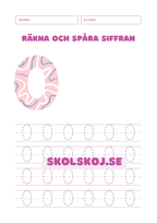 Räkna och spåra siffran 0 - 10