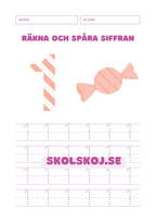 Räkna och spåra siffran 0 - 10