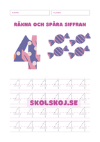 Räkna och spåra siffran 0 - 10