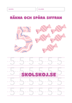 Räkna och spåra siffran 0 - 10