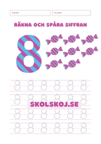 Räkna och spåra siffran 0 - 10