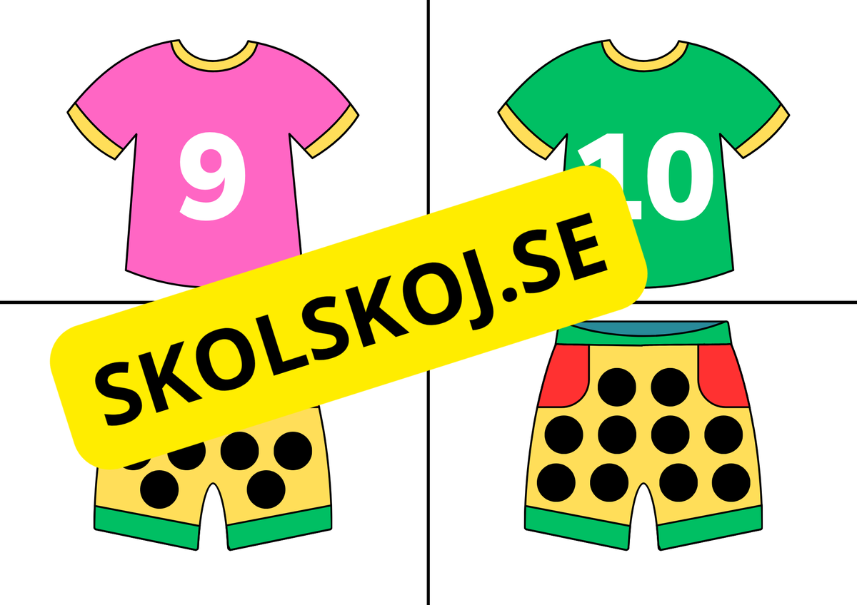 Räkna till 10 – Matematikflashkort