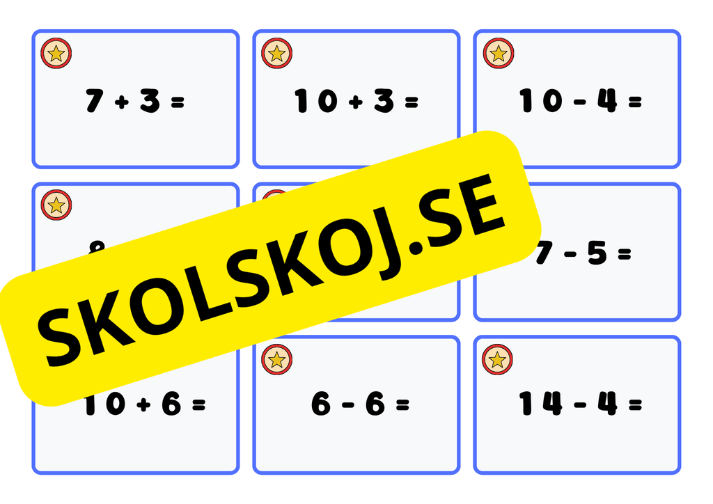 Räknespel – Addition och subtraktion