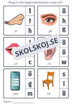 Ring in rätt begynnelsebokstav