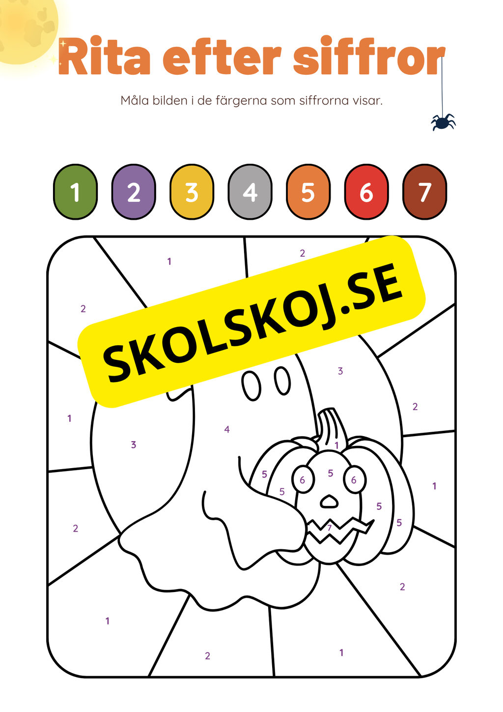 Rita efter siffror - Halloween