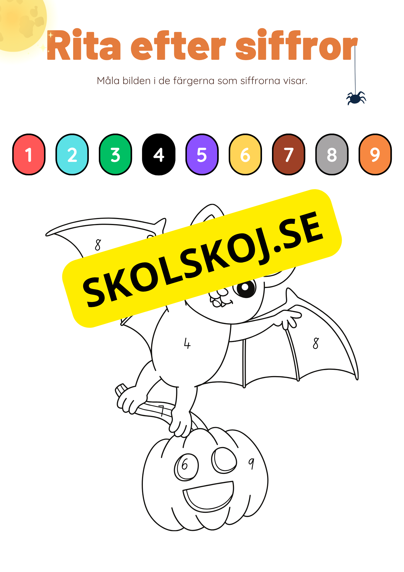 Rita efter siffror - Halloween