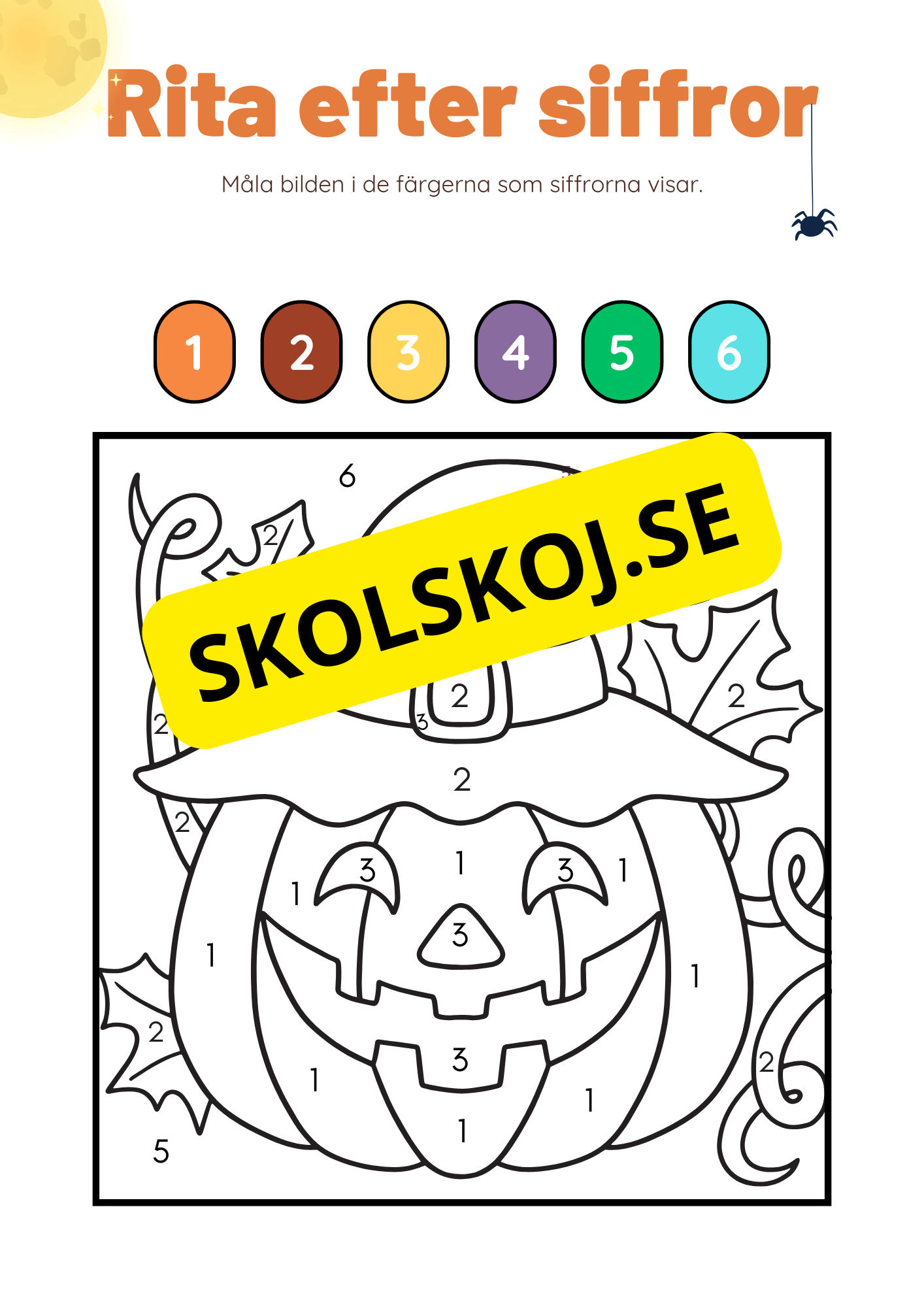 Rita efter siffror - Halloween