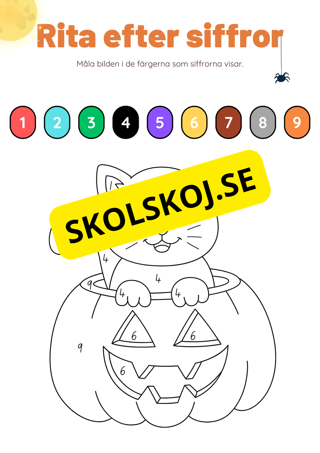 Rita efter siffror - Halloween