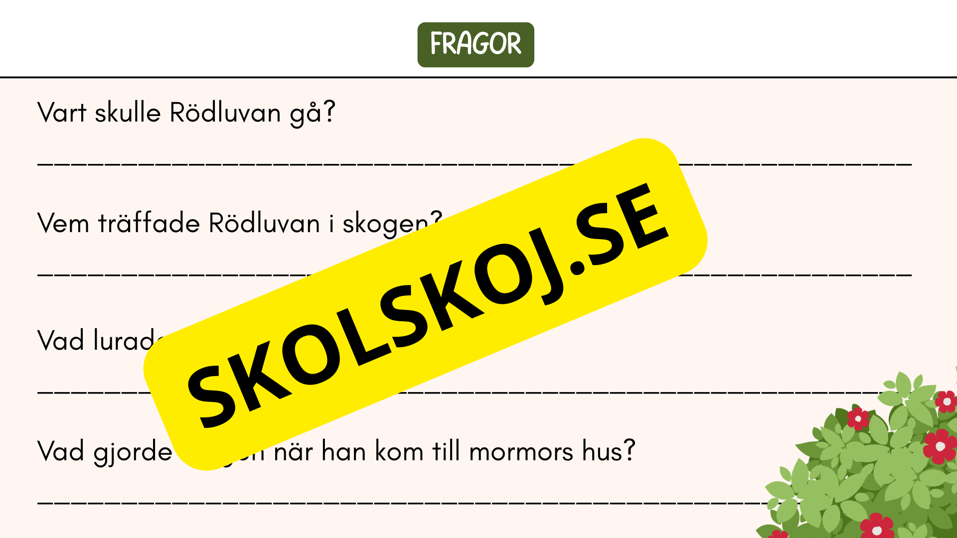 Rödluvan – En kort saga
